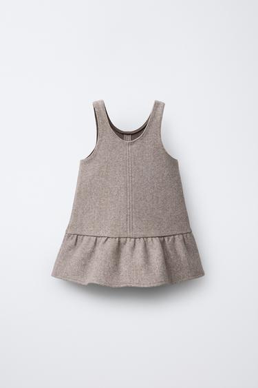 ROBE-SALOPETTE À LACETS EN VELOURS - Beige de Zara - Image 1