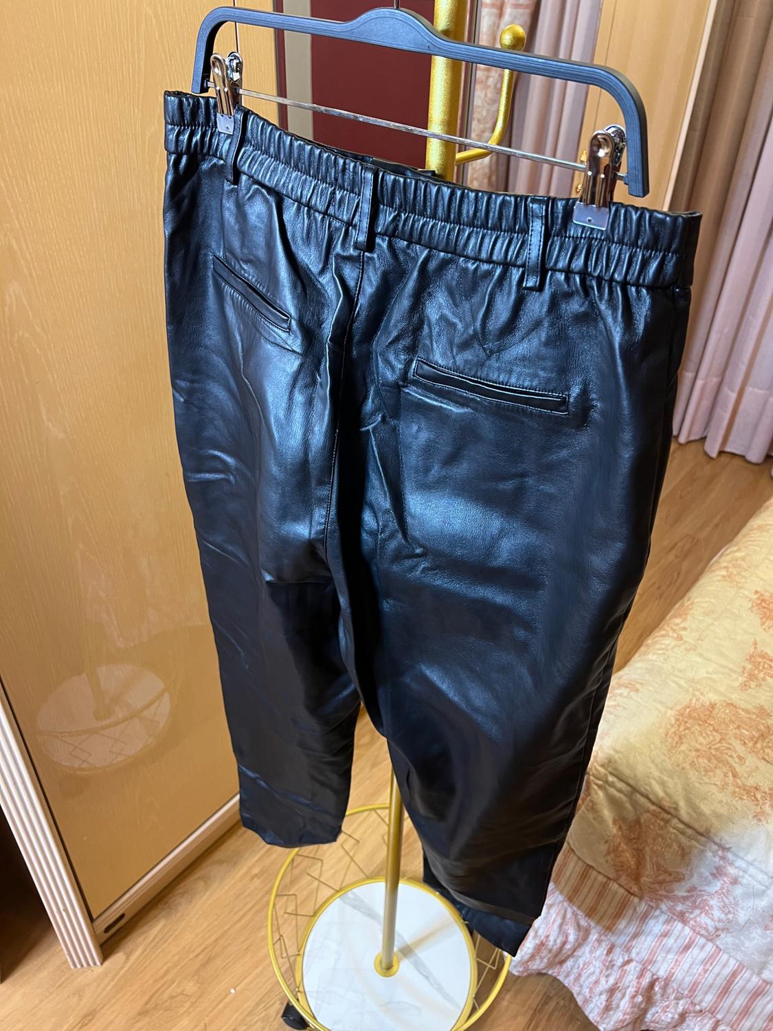 FAUX LEATHER MOM FIT TROUSERS - Image 6