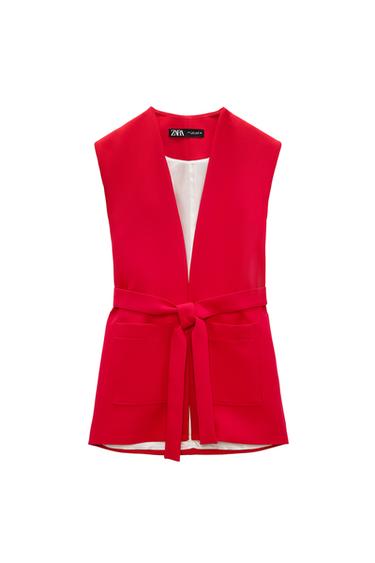 LONG BELTED WAISTCOAT