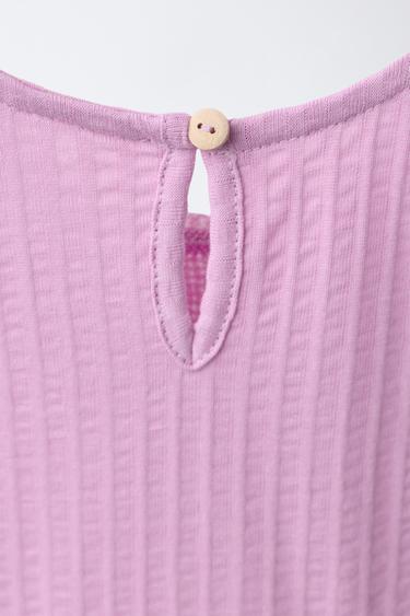 CONTRAST TEXTURED DRESS - Mauve by Zara - Image 3