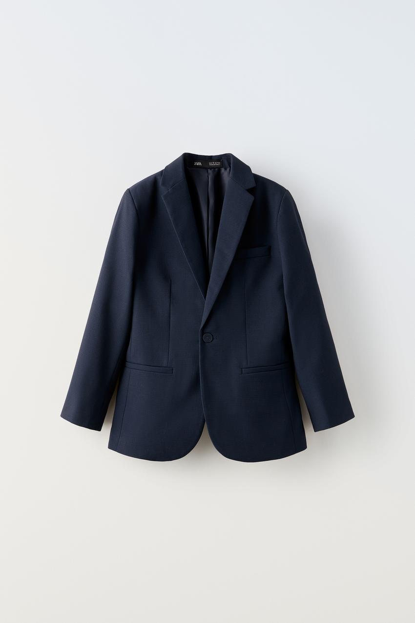 テクスチャー スーツ ブレザー - ネイビーブルー | ZARA Japan / 日本 