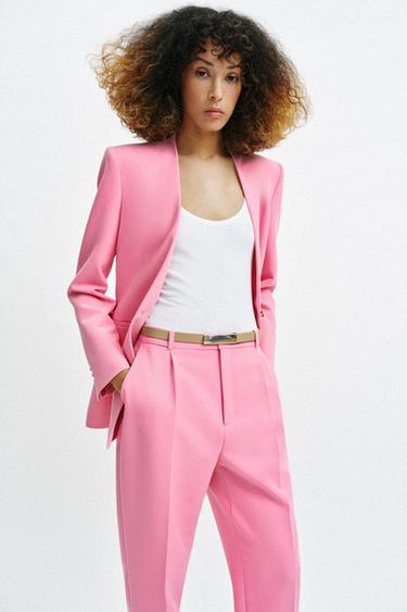 PANTALON 7/8 AVEC CEINTURE - Rose de Zara - Image 6
