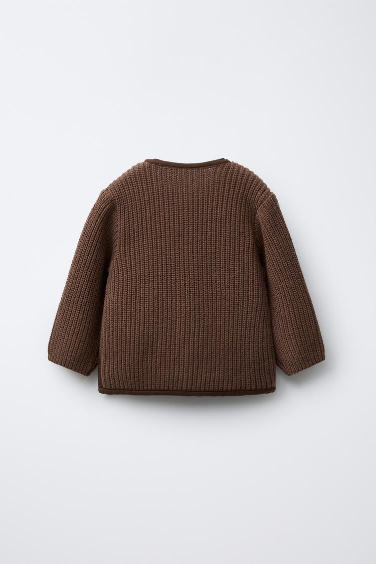 COMBINATION KNIT PADDED JACKET