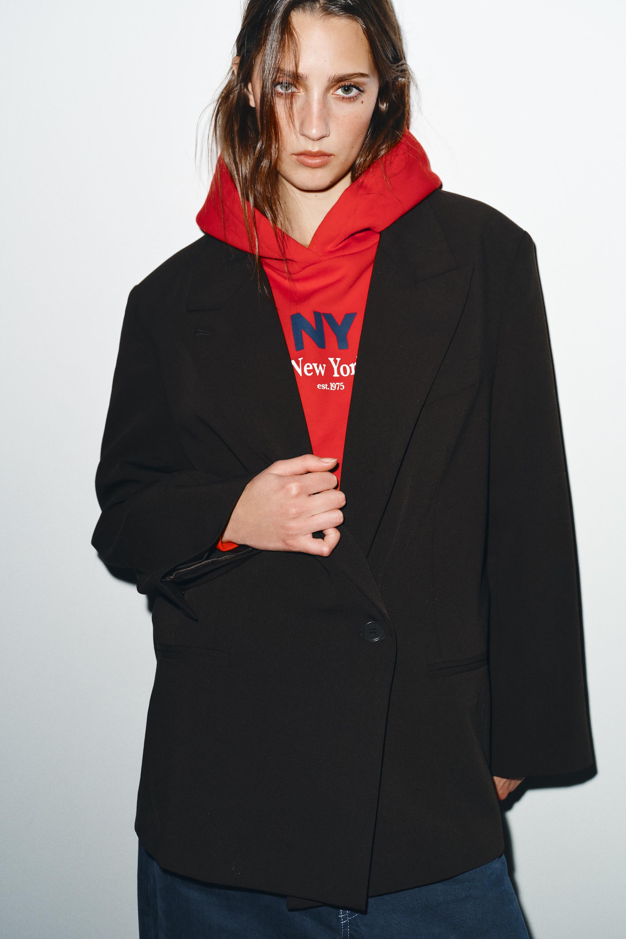 VESTE OVERSIZE À BOUTONNAGE CROIS