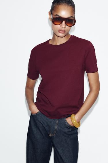 CAMISETA ALGODÓN - Vino de Zara
