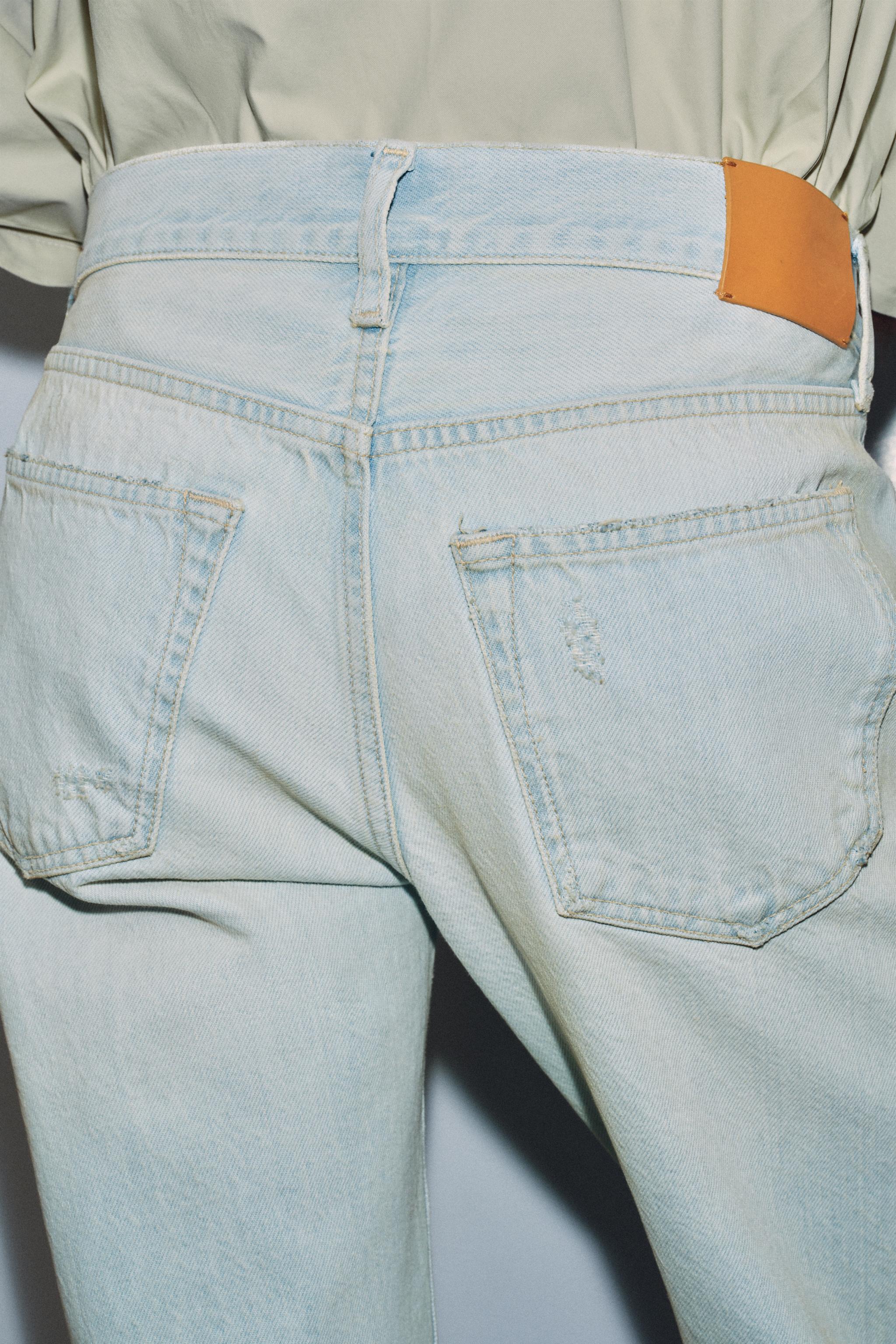 ZW COLLECTION DISTRESSED ORTA BEL STRAIGHT JEAN - Görsel 5