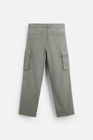 PANTALON STYLE MILITAIRE COUPE DÉCONTRACTÉE - Vert de Zara - Image 5