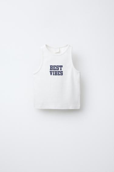 T-SHIRT DOUBLE EN RÉSILLE - Bleu de Zara - Image 1