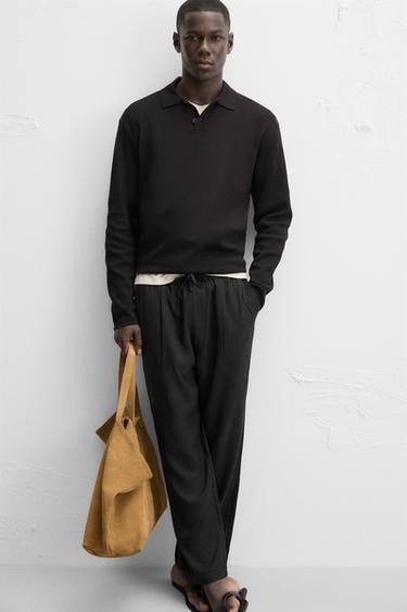 PANTALONS FLUIDS RELAXED FIT - Negre de Zara