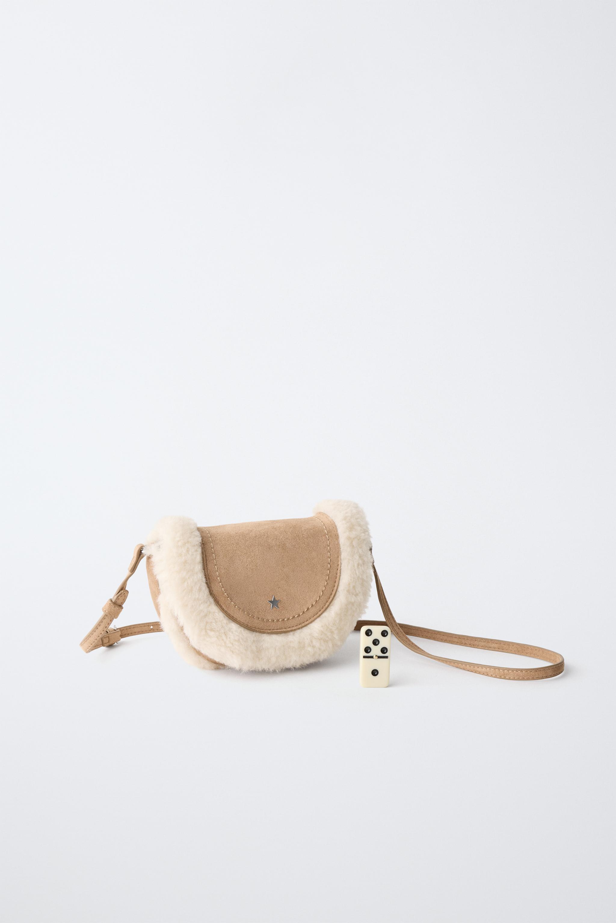 FAUX FUR FLAP CROSSBODY BAG