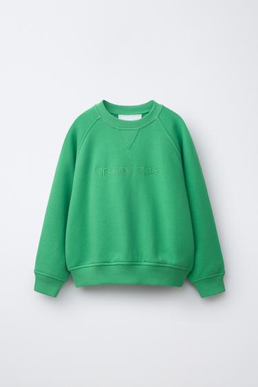 RAGLAN SLEEVE SWEATSHIRT - GREEN by Zara - Image 0