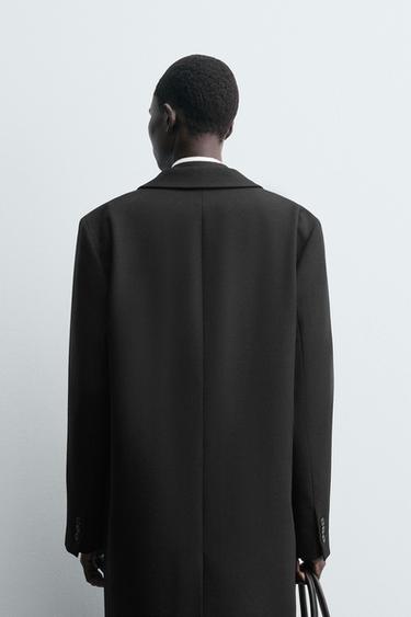MANTEAU LÉGER 100 % LAINE - Noir de Zara - Image 2