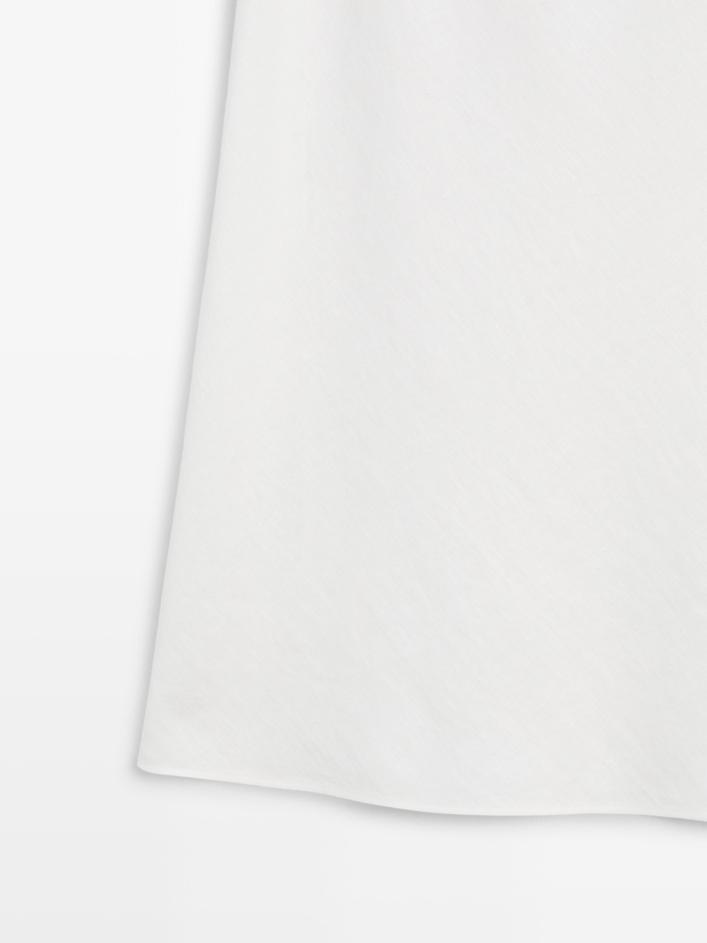 100% linen midi skirt with elasticated waistband