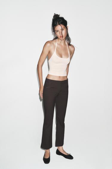 TOP HALTER SEAMLESS - Přírodní od Zara