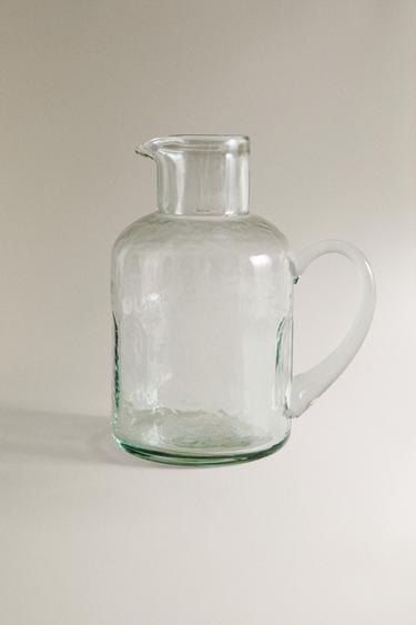 HAMMERED GLASS JUG - Transparent by Zara