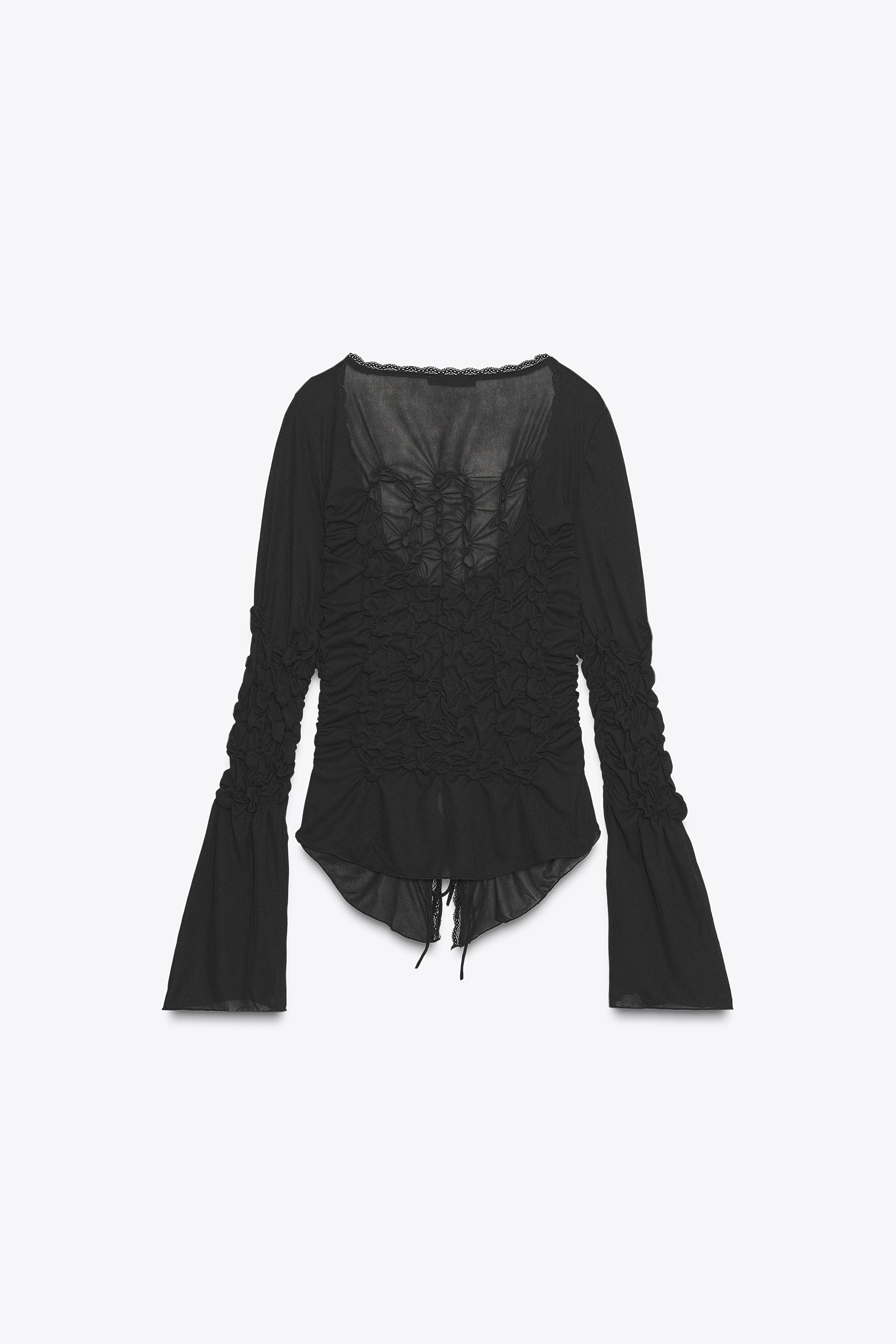 RUCHED TIE TOP