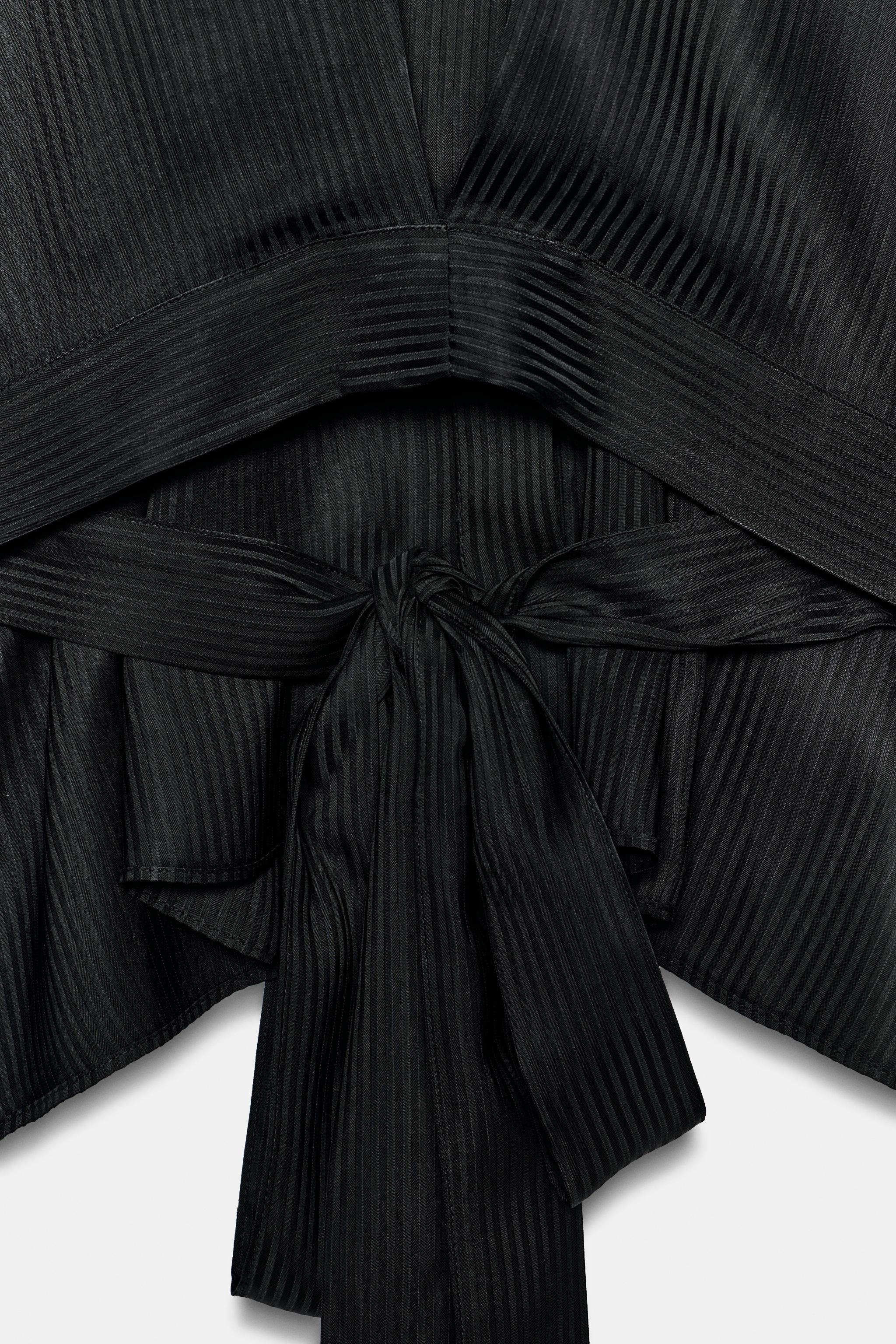 Женские рубашки Zara BELTED SHIRT ZW COLLECTION — фото 9