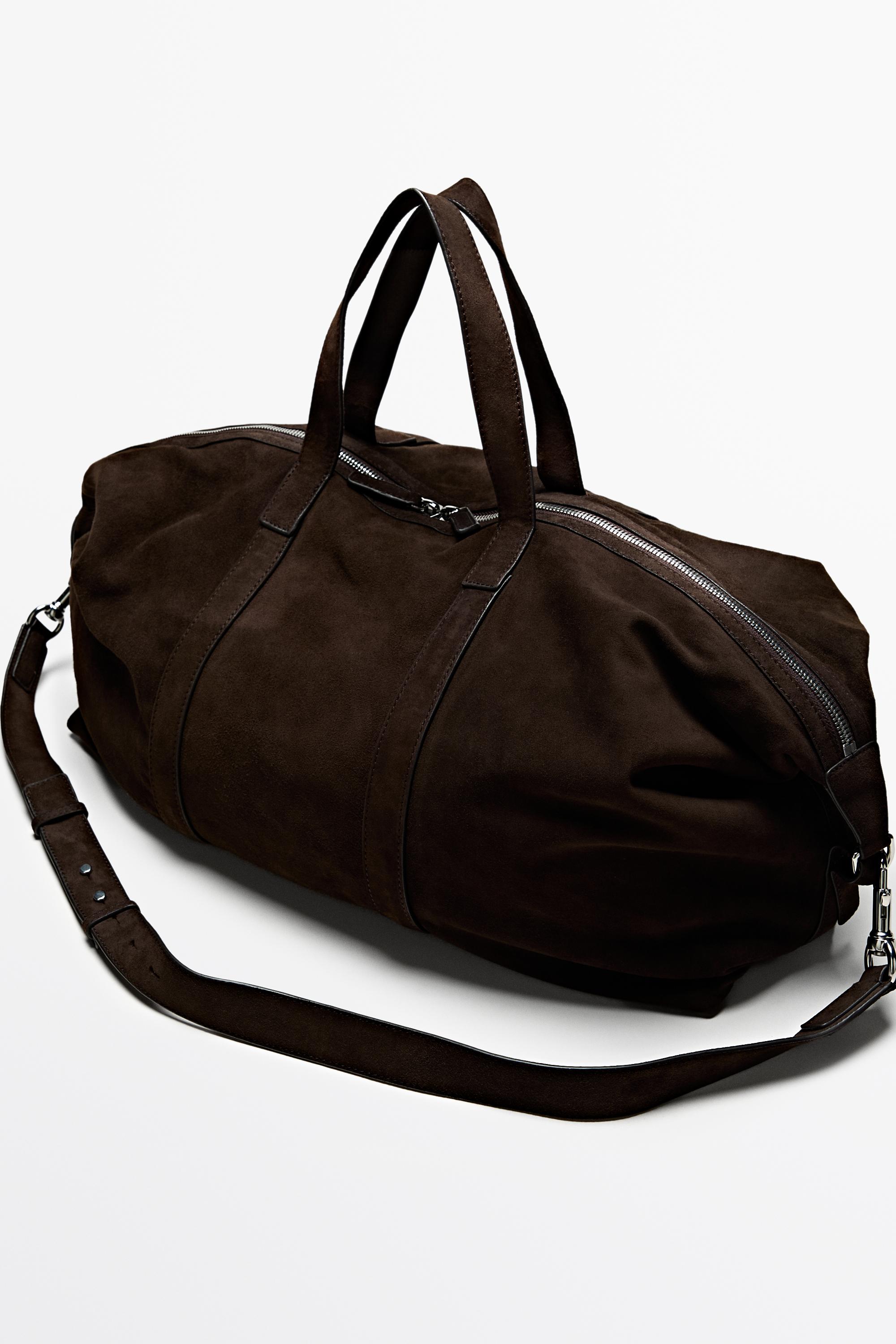 Sac sport en croûte de cuir