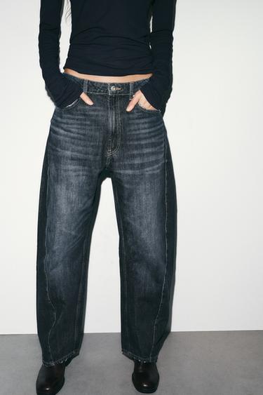 JEANS TRF BAGGY BARREL TIRO MEDIO - Mariño de Zara