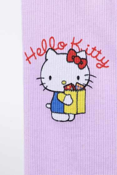 HELLO KITTY © SANRIO RIBBED CYCLING LEGGINGS - Light mauve by Zara - Image 3