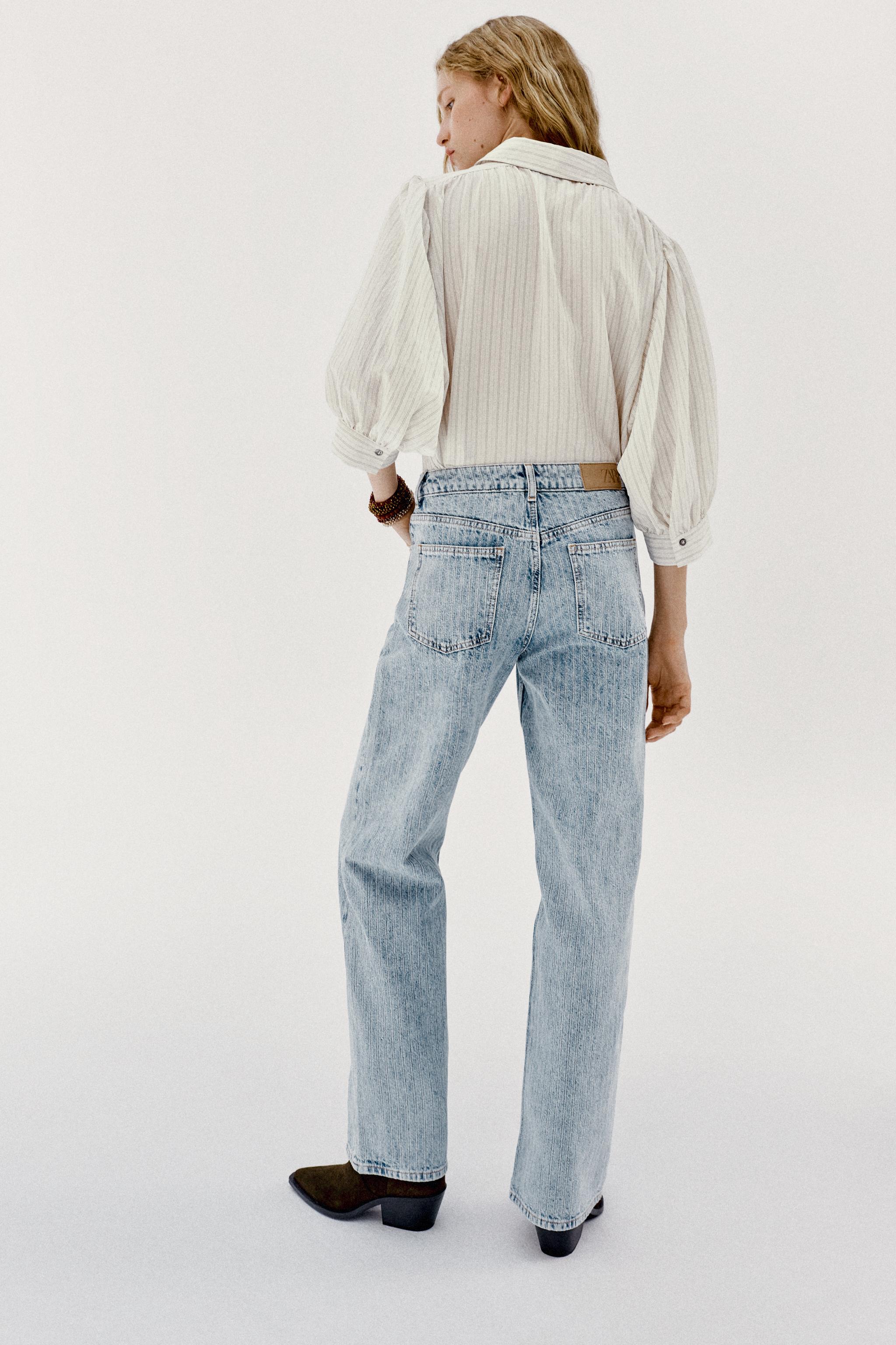 CHEMISE À RAYURES ET BRODERIES AJOURÉES