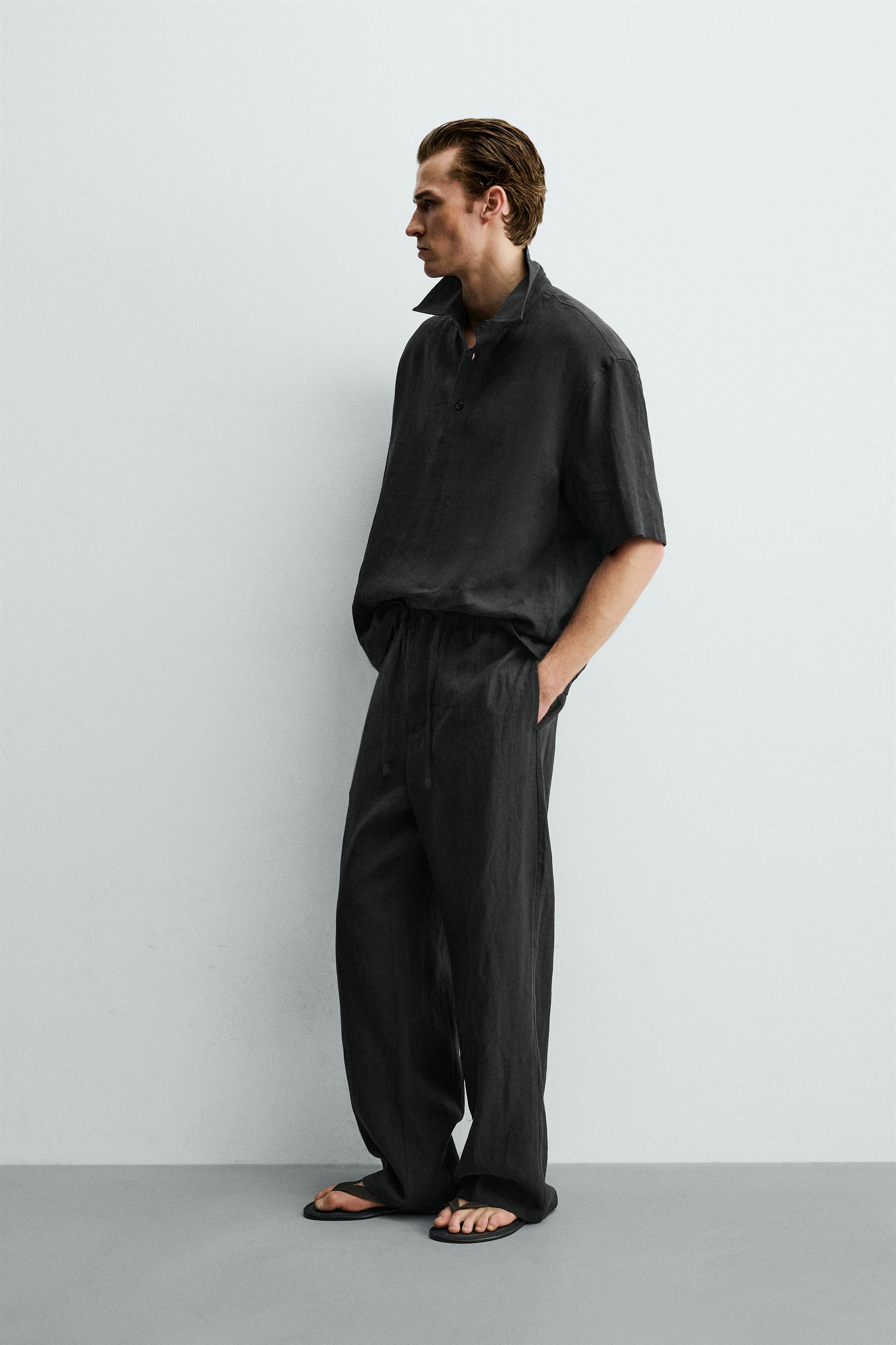 100% LINEN RELAXED FIT PANTS