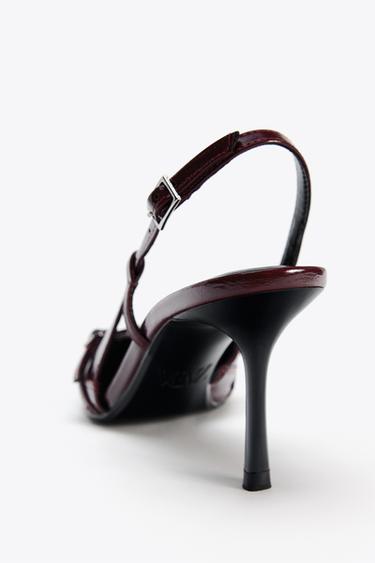 CHAUSSURES À TALONS AVEC BRIDES ET BOUCLES - Bordeaux de Zara - Image 5