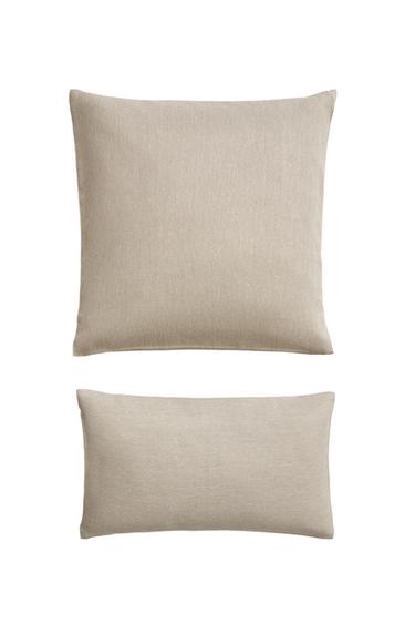 PLAIN CUSHION COVER - Light brown by Zara