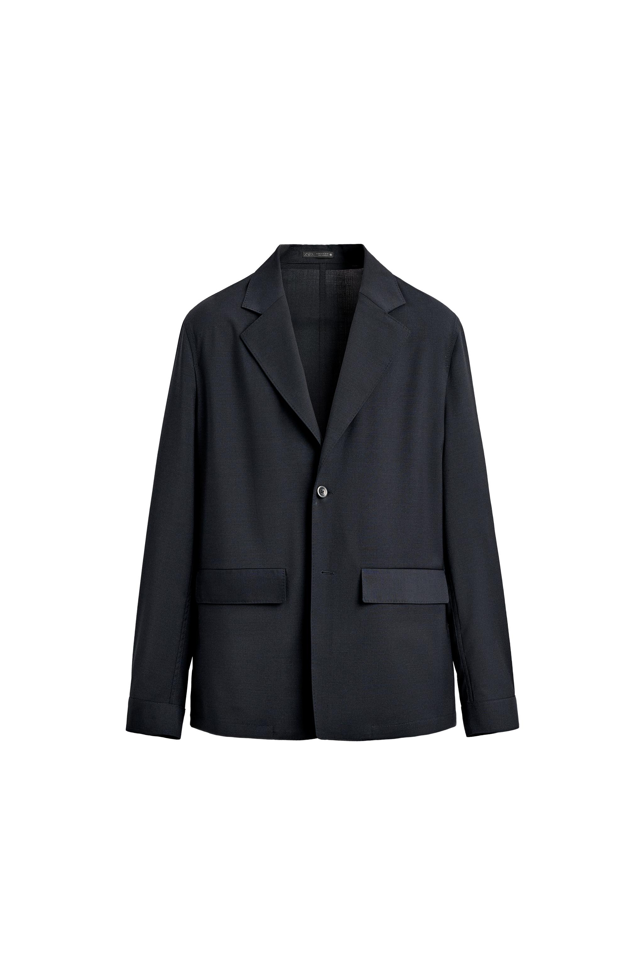 ウール混リラックスフィットブレザー - ネイビーブルー | ZARA Japan