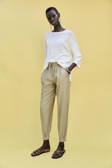 PANTALÓN FLUIDO JOGGER - Arena de Zara