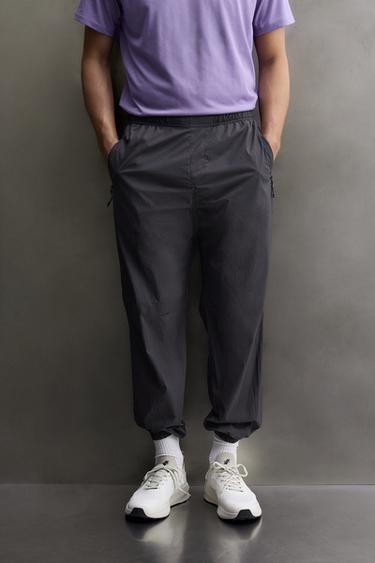 TEXTURED TECHNICAL PANTS — Blue / Gray 2