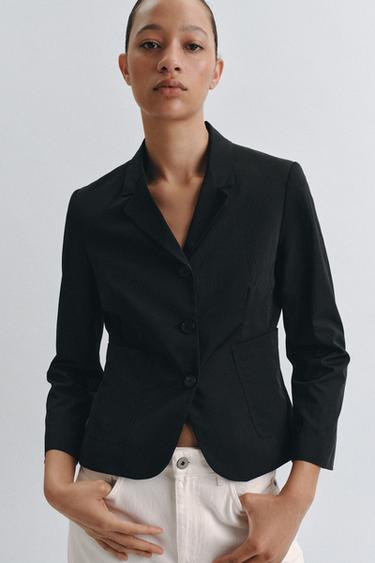 BLAZER بجيوب ZW COLLECTION - أسود by Zara