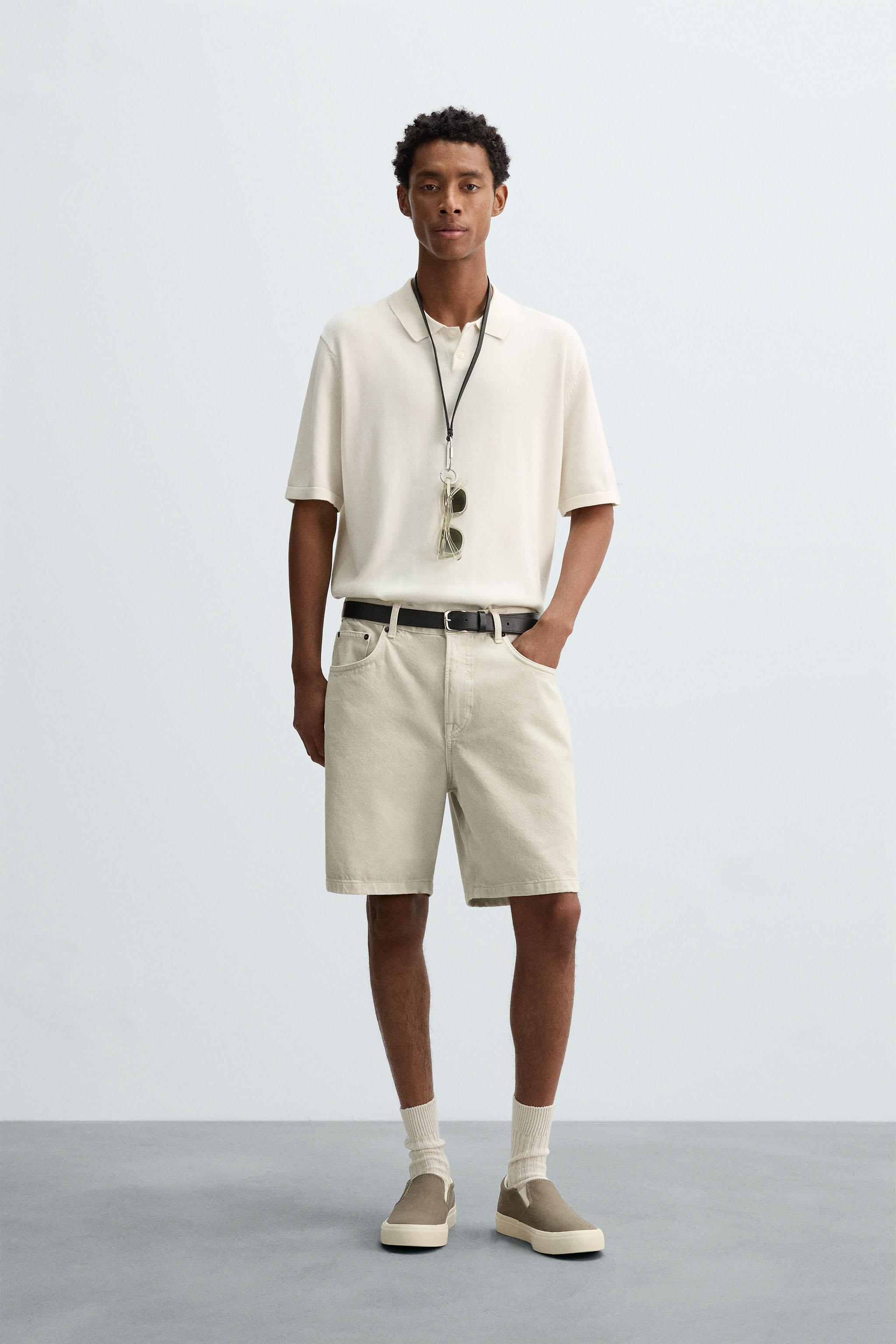 デニムレギュラーフィットバミューダ - グレー | ZARA Japan / 日本