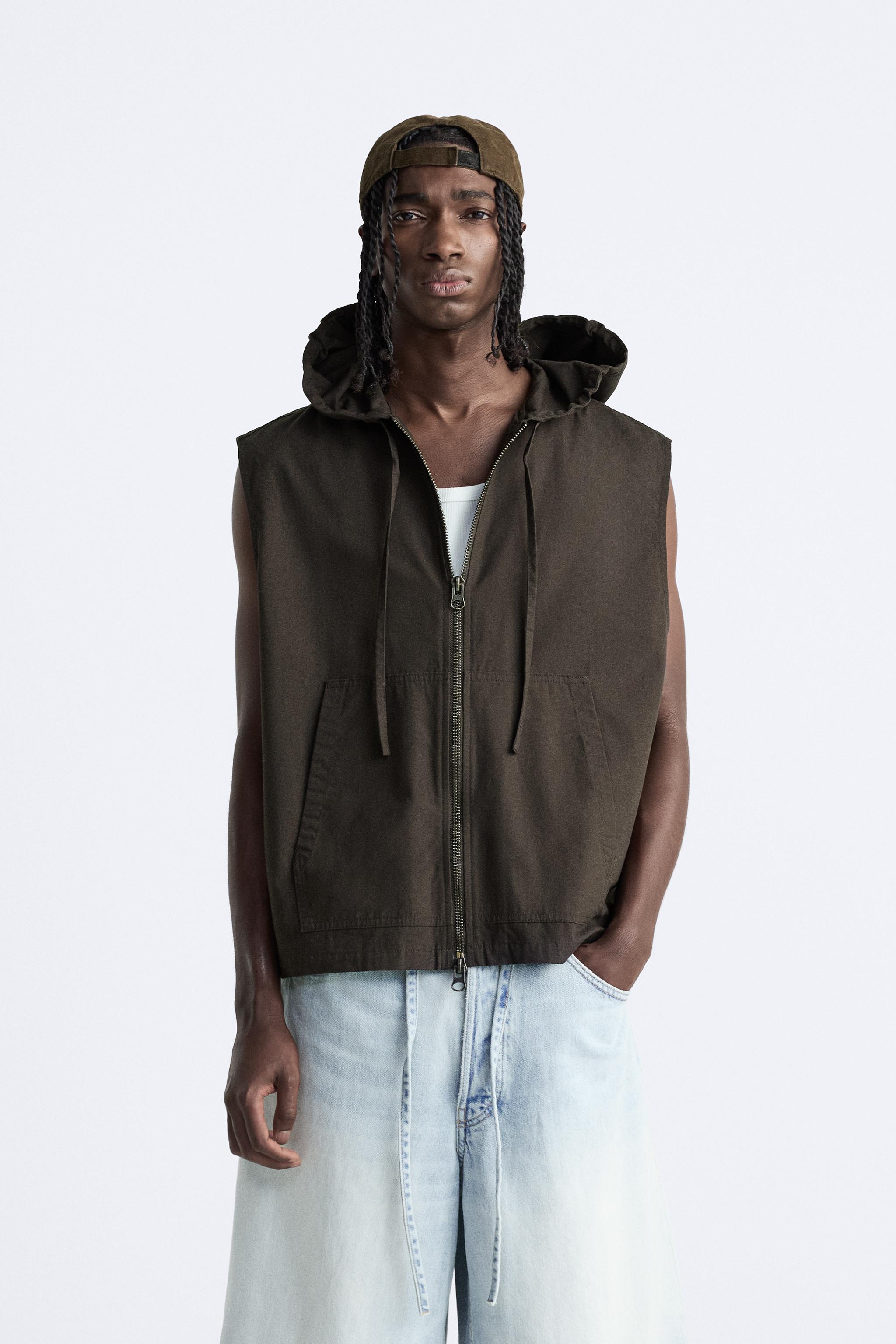 HOODED SHIRT VEST Brown ZARA United States