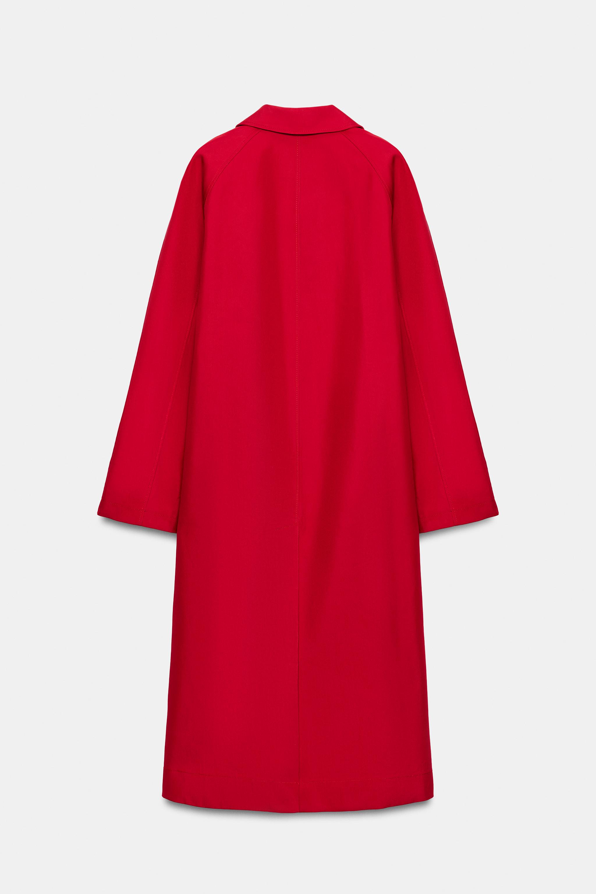 Zara ZW COLLECTION UZUN TRENÇKOT görsel 5
