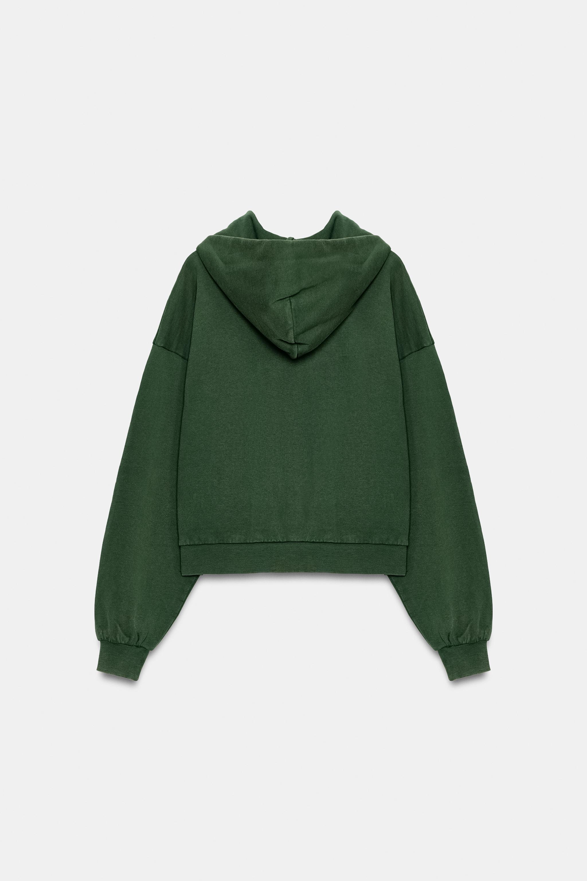 WASHED ZIP-UP HOODIE