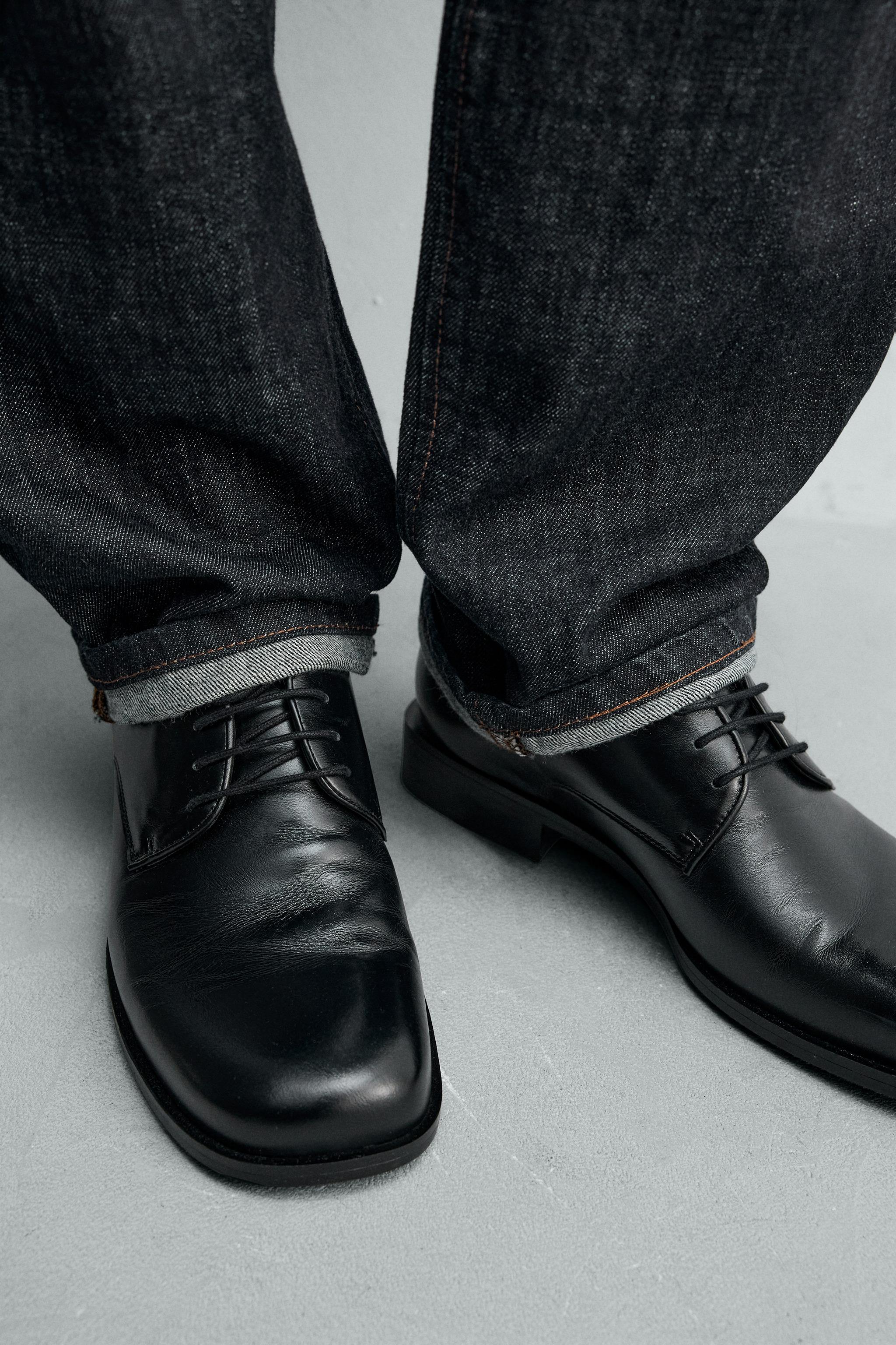 靴 zara archive men's leather Derby shoes LEATHER DERBY SHOES - Black | ZARA Australia