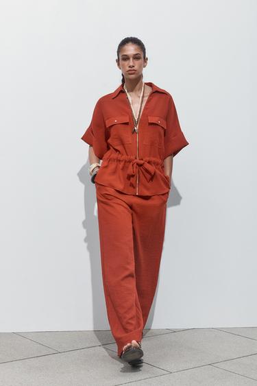 CAMISA SAFARI - Terracota de Zara