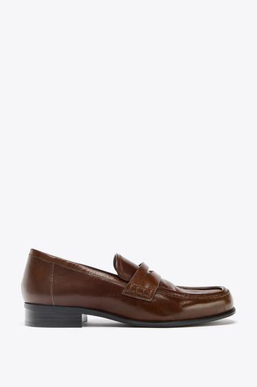 MOCASÍN PIEL ANTIFAZ - Marrón de Zara - Imagen 0
