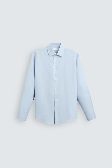 CAMISA ESTRUCTURA EASY CARE - Celeste de Zara