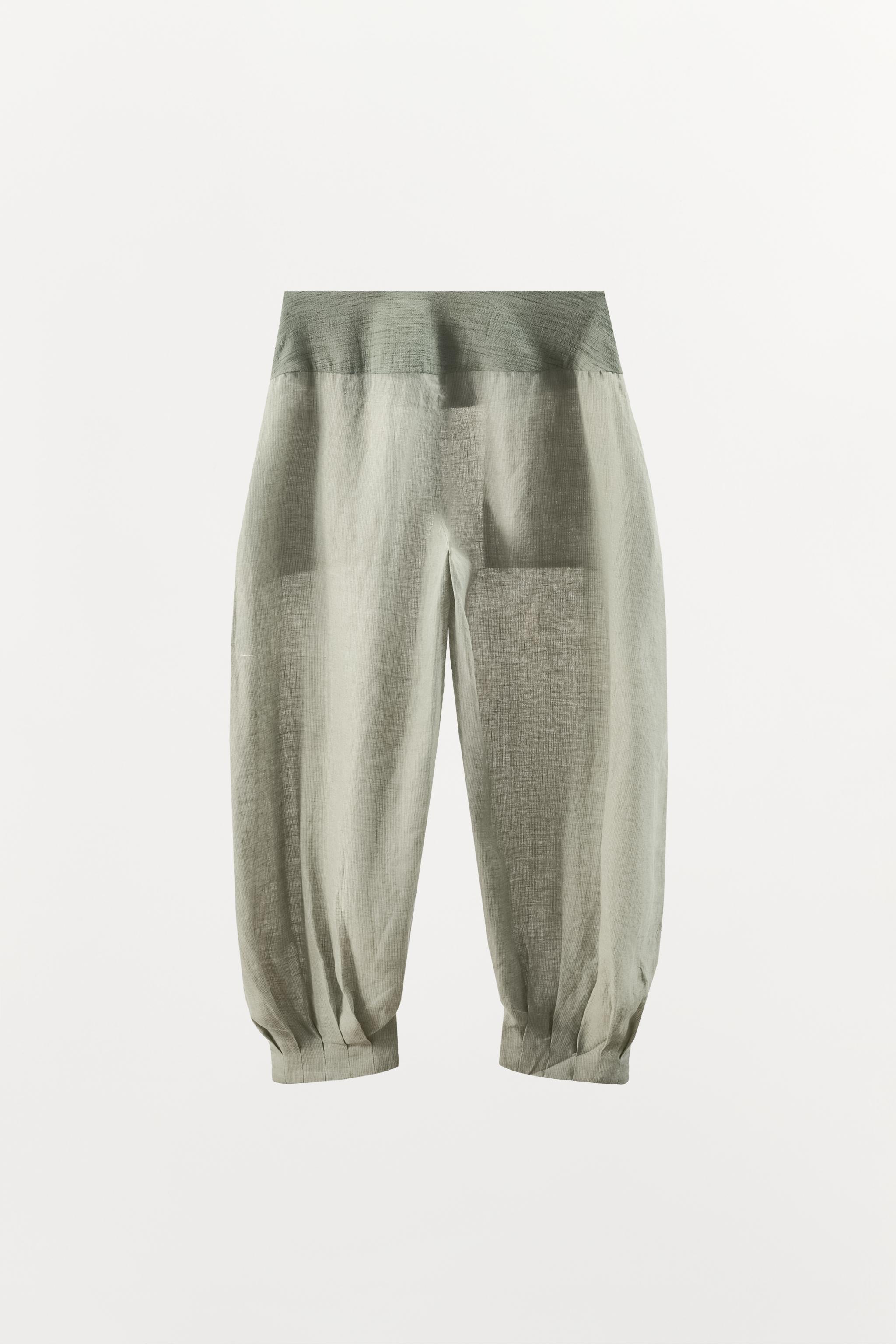100% LINEN SAROUEL TROUSERS - striped | ZARA Spain