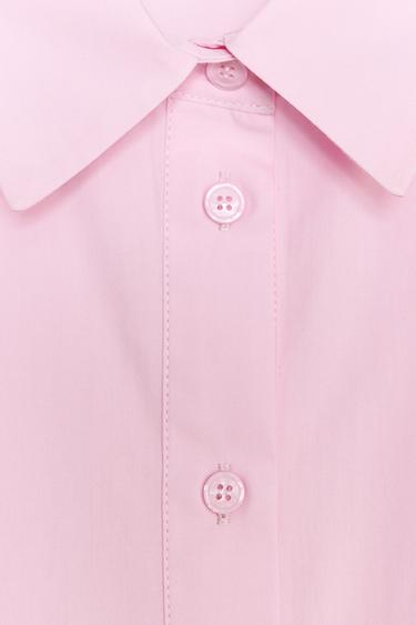 CHEMISE EN POPELINE À LACETS - Rose de Zara - Image 5