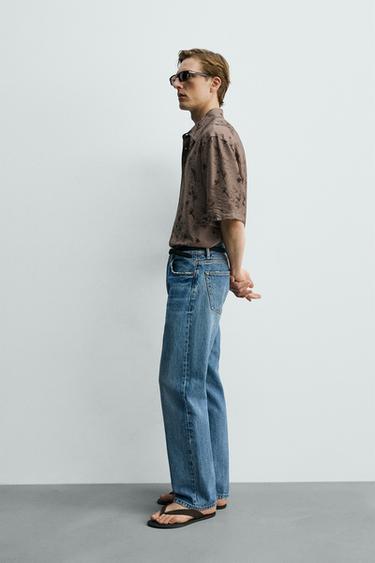 CHEMISE FLUIDE À IMPRIMÉ ABSTRAIT - Marron de Zara - Image 3