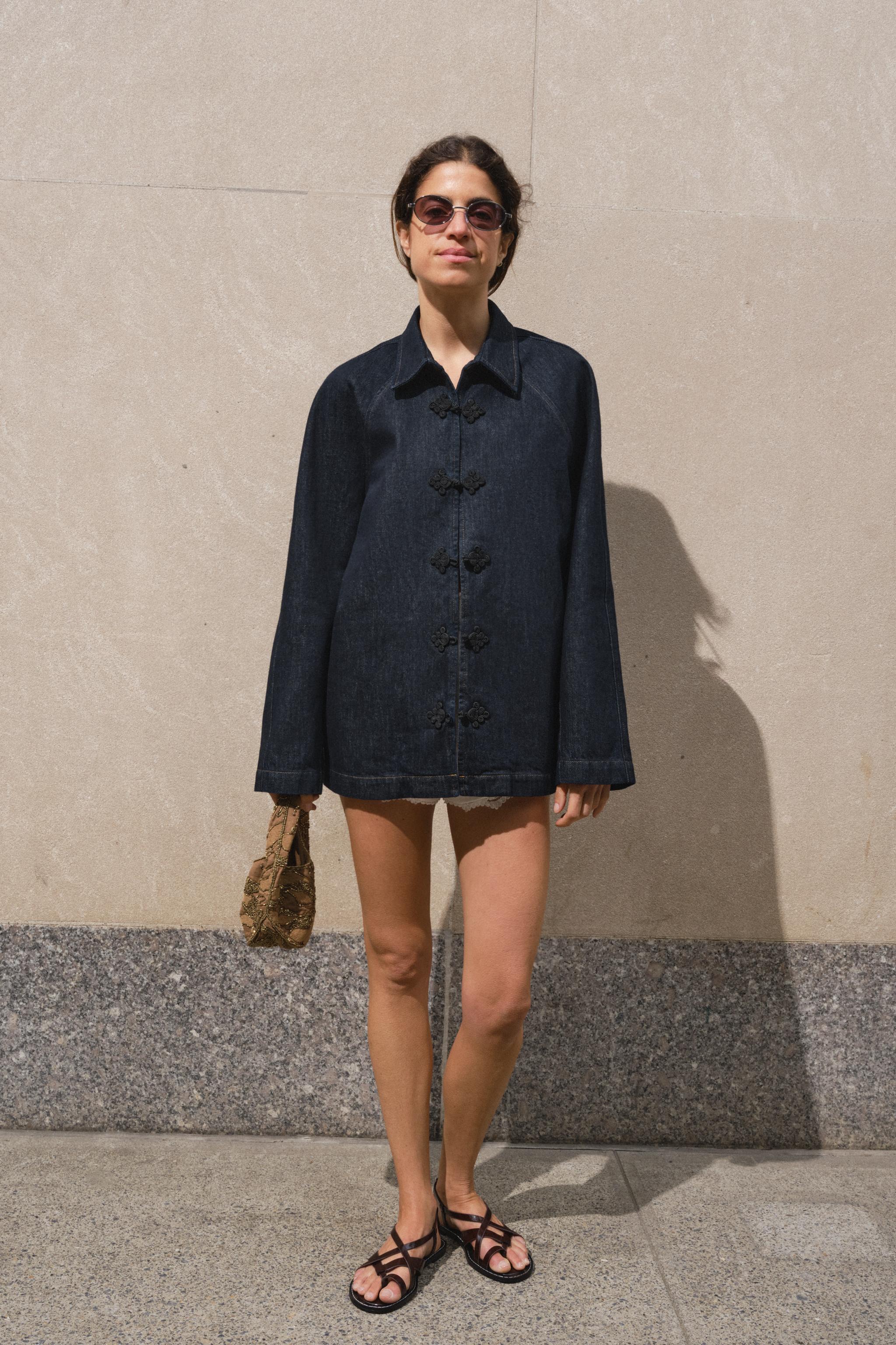 ZW COLLECTION SÜSLÜ DÜĞMELİ DENIM CEKET
