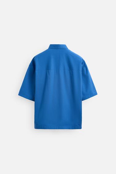 BOXY FIT SHIRT - Bluish by Zara - Image 8