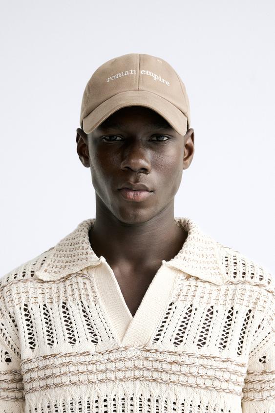 EMBROIDERED CAP - Beige | ZARA Canada