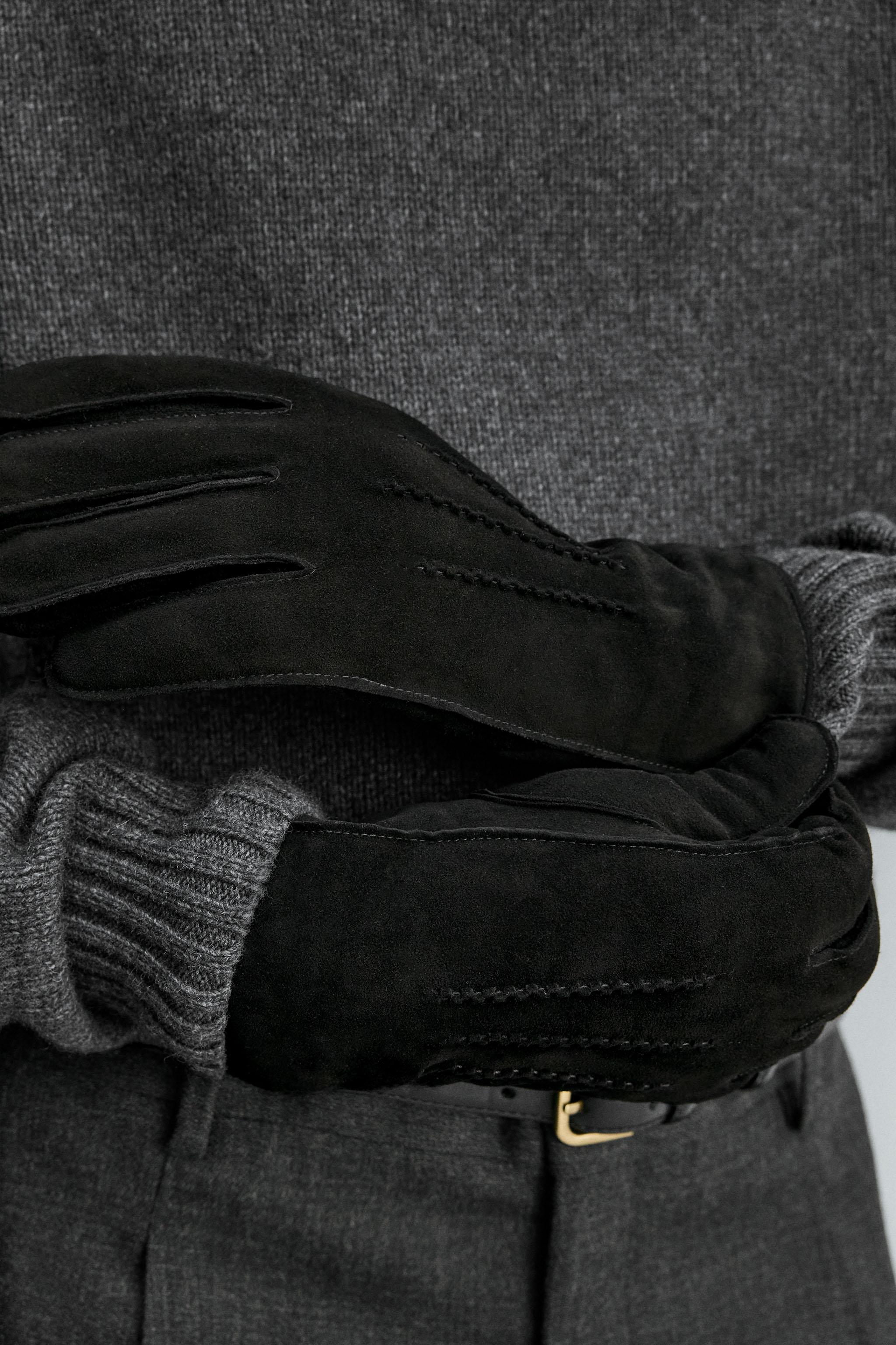 COMBINATION LEATHER GLOVES