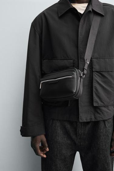 TEXTURED CROSSBODY BAG - Black by Zara - Image 0
