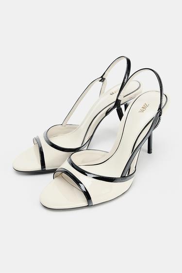 SANDALES À TALONS EFFET VERNI - Multicolore de Zara - Image 2