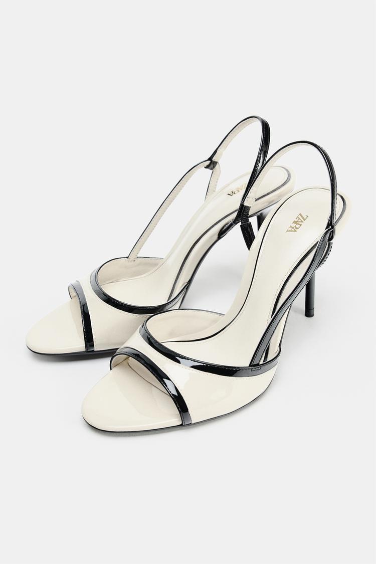SANDALIAS DE TACÓN CON EFECTO PATENTE 5